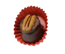 Single unwrapped Chocolate Bourbon Ball